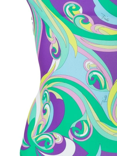 Shop Emilio Pucci Printed Swimsuit In Multicolour