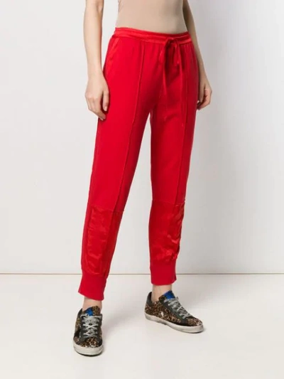 Shop Andrea Ya'aqov Drawstring Track Pants In Red