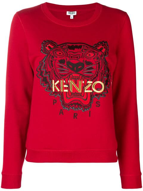 kenzo tiger sweatshirt red