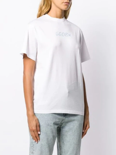 Shop Golden Goose Printed Logo T-shirt In White