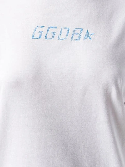 Shop Golden Goose Printed Logo T-shirt In White