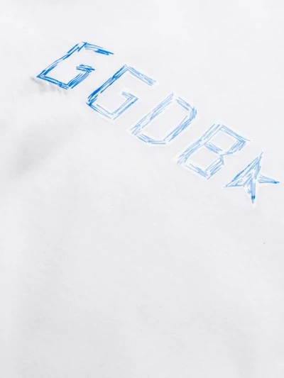 GOLDEN GOOSE STAMPED LOGO T-SHIRT - 白色