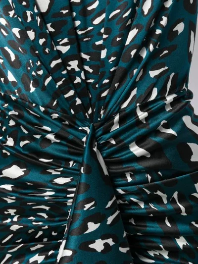 Shop Alexandre Vauthier Leopard Print Mini Dress In Blue