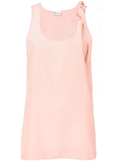 Shop Red Valentino Silk Tank Top In Pink