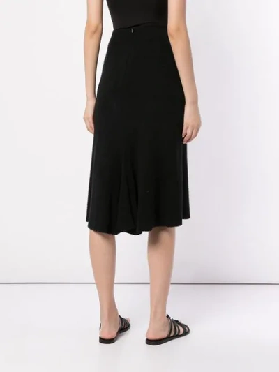 Shop Bassike Tubular Midi Skirt In Black