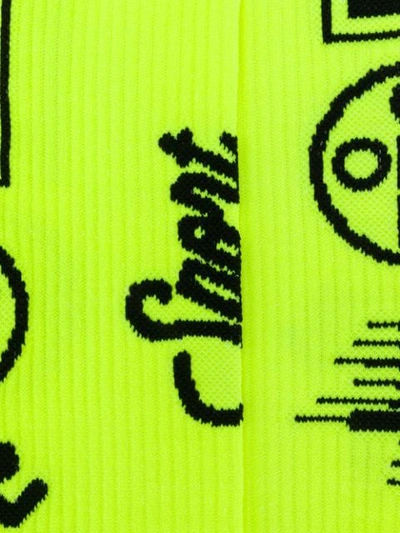 Shop Off-white Socken Mit Print - Gelb In Yellow