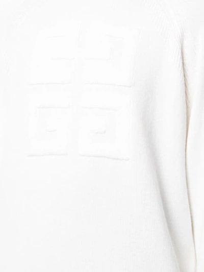 Shop Givenchy Embroidered 4g Logo Sweatshirt In White