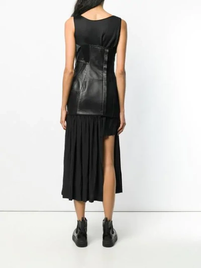 Shop Yohji Yamamoto Panelled Bodice Dress In Black