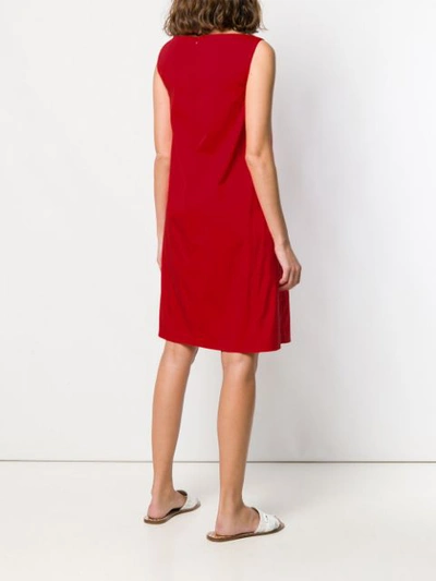 ANTONELLI SLEEVELESS SHIFT DRESS - 红色