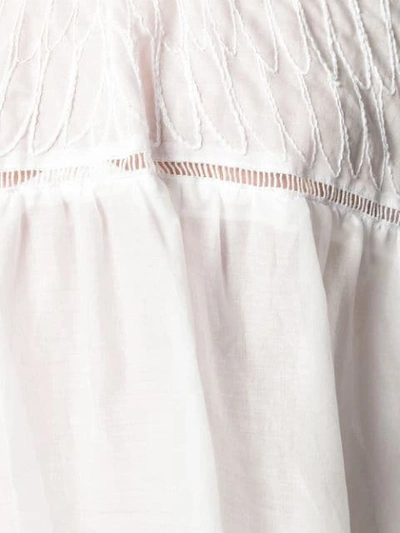 Shop Tsumori Chisato Embroidered Blouse In White