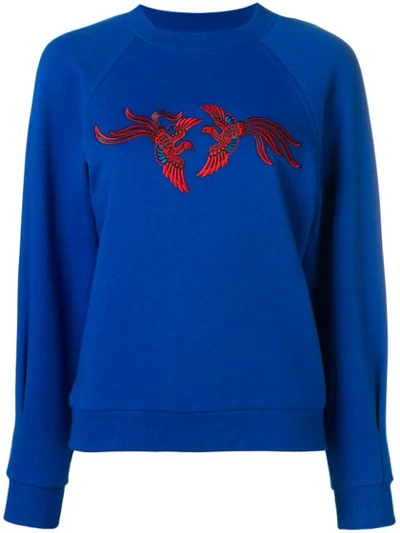 Shop Kenzo Flying Phoenix Sweatshirt In Blue