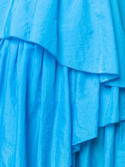 Shop House Of Holland Frill Asymmetric Skirt In Blue