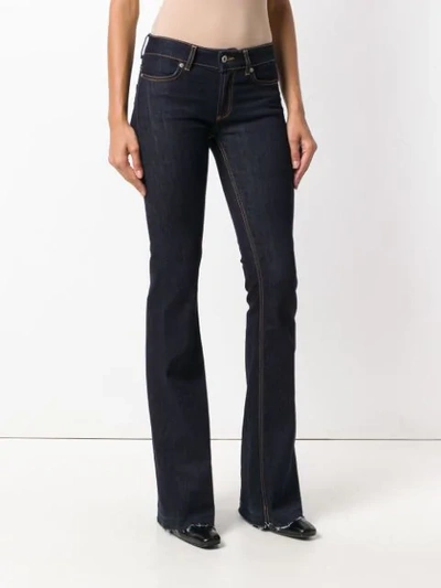 Shop Dondup Flared Jeans In Blue