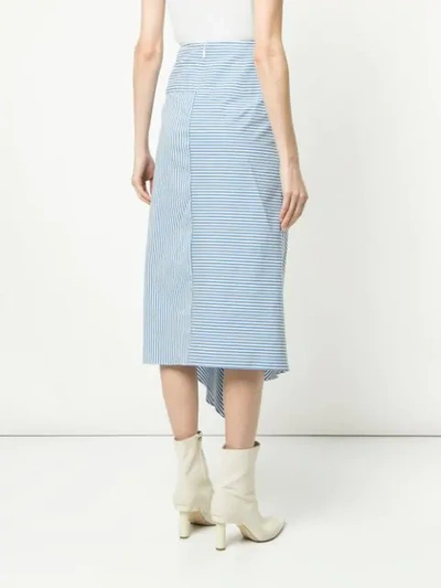 Shop Tibi Kaia Lanyard Skirt In Blue