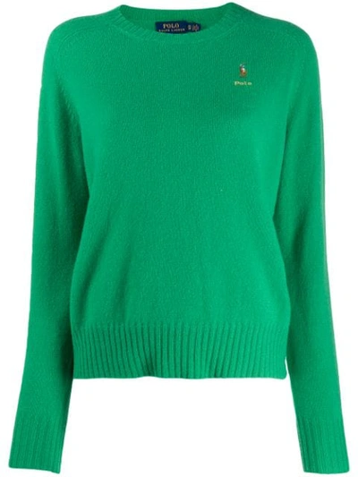 Shop Polo Ralph Lauren Long-sleeve Wool Jumper In Green