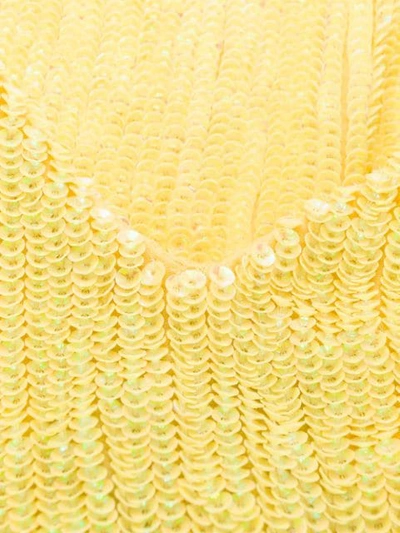 Shop Retroféte Sequin Cocktail Dress In Yellow