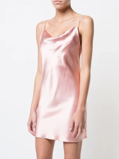 Shop Fleur Du Mal Cowl Neck Slip Dress In Pink