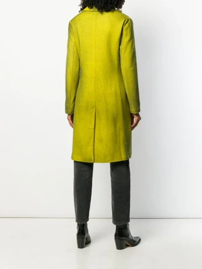 Shop Avant Toi Single-breasted Coat In Yellow
