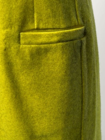 Shop Avant Toi Single-breasted Coat In Yellow