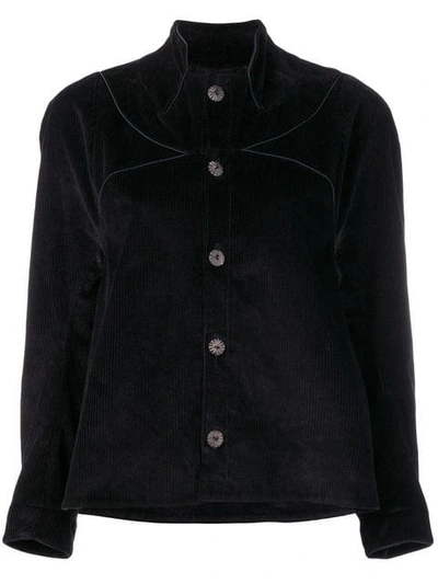 Shop Atelier Bâba Classic Corduroy Jacket In Black