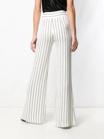 Shop Galvan Striped Palazzo Pants - White