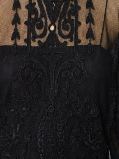 Shop Isabel Marant Satia Lace Dress In 01bk  Black