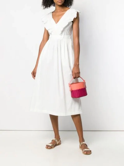 Shop A.p.c. Ruffled V Dress In White