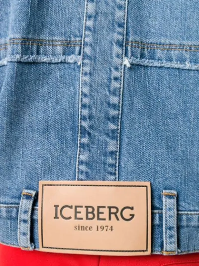Shop Iceberg Patchwork Denim Jacket - Blue