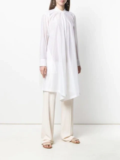 Shop Tsumori Chisato Oversized Flared Shirt In White