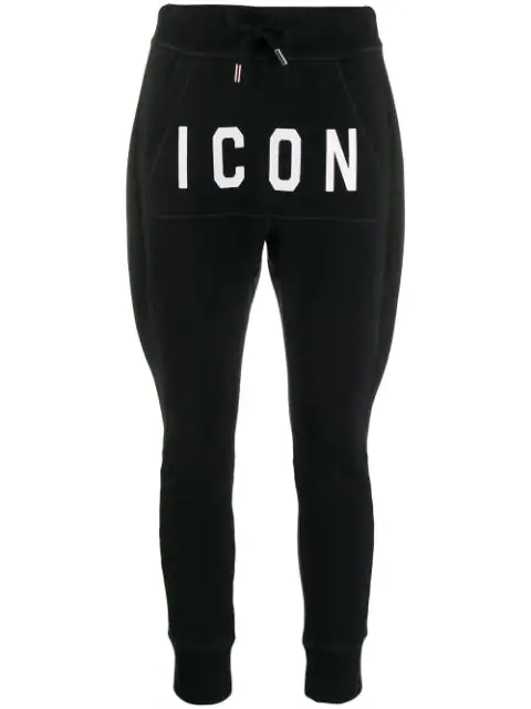 black icon track pants