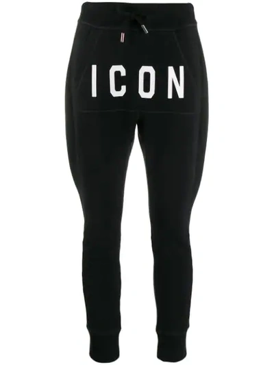 Shop Dsquared2 Icon Track Pants In Black