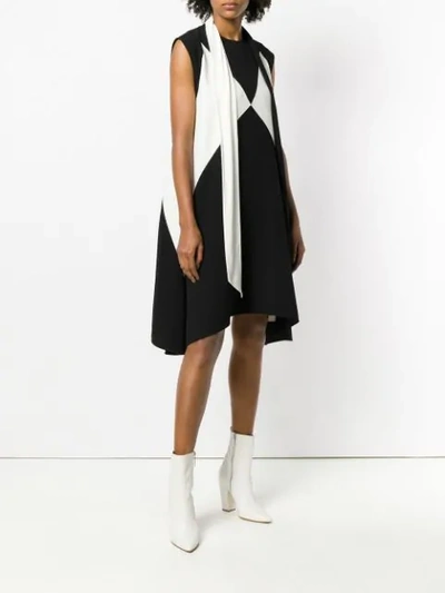Shop Givenchy Scarf Collar Dress In Black