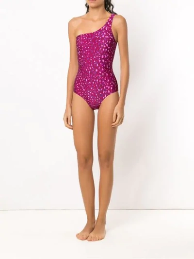 Shop Adriana Degreas Pomegranate Swimsuit In Pink