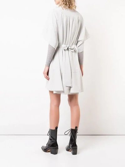Shop Chloé Mini Shirt Dress In Grey