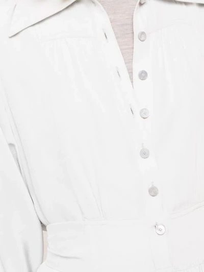 Shop Chloé Mini Shirt Dress In Grey