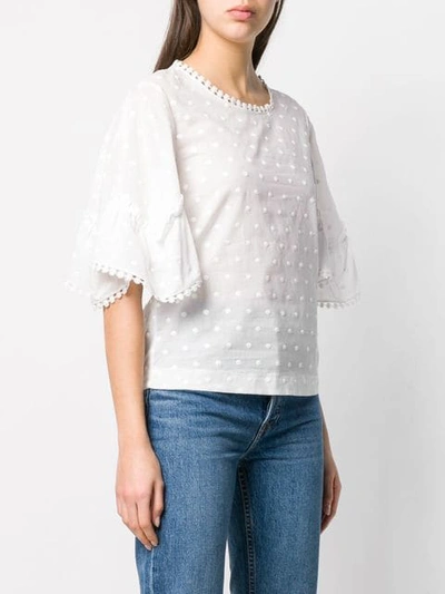 Shop See By Chloé Embroidered Blouse In White