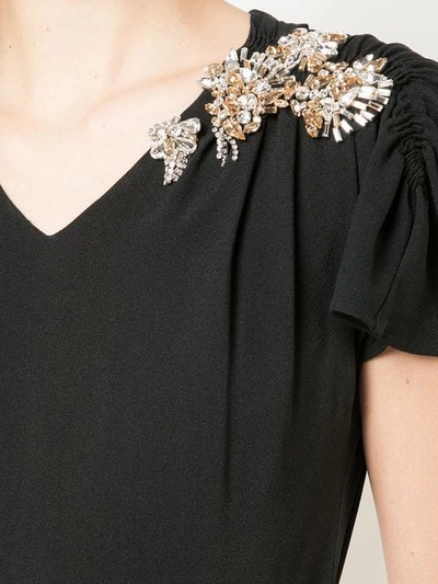 Shop Jason Wu Collection Crystal-embellished Midi Dress In Black
