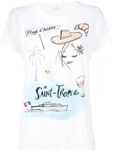 Shop Allude Saint Tropez T In White