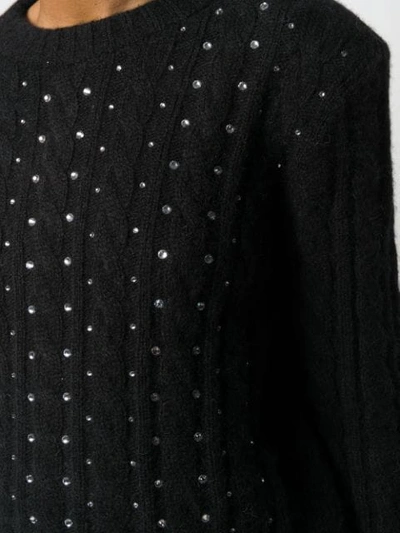 Shop Philosophy Di Lorenzo Serafini Crystal Embellished Jumper In Black