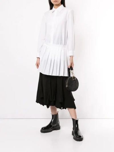 Shop Yohji Yamamoto Draped Detail Skirt In Black