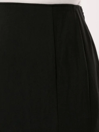 Shop Yohji Yamamoto Draped Detail Skirt In Black