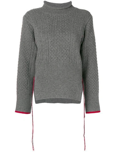 Shop Eudon Choi Knitted Sweater In Grey