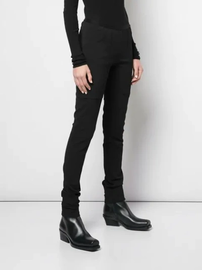 Shop Rick Owens Skinny Trousers In Black