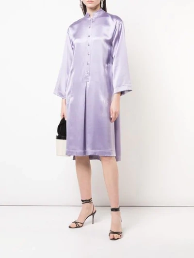 Shop Adam Lippes Tunic Midi Dress In Purple