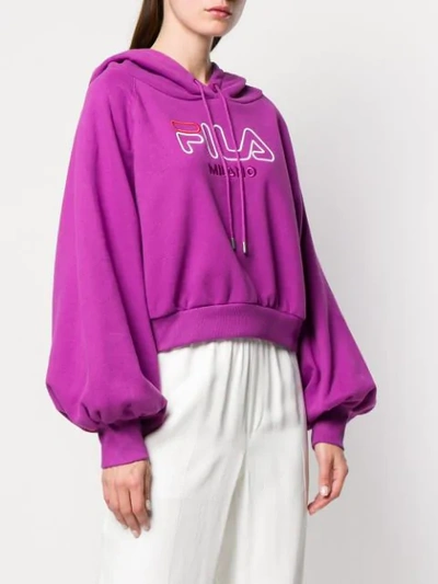 Shop Fila Classic Brand Hoodie - Purple