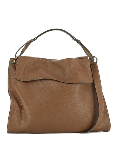 Shop Etro Leather Shoulder Bag In Brown