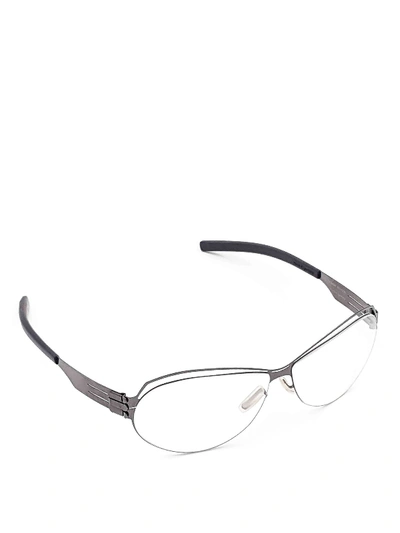 Shop Ic! Berlin Simone Optical Glasses In Dark Grey