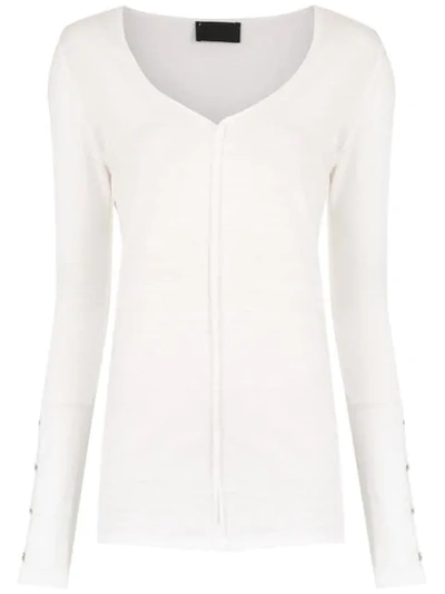 Shop Andrea Bogosian Buttoned Blouse In White