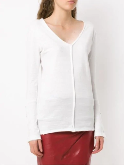Shop Andrea Bogosian Buttoned Blouse In White