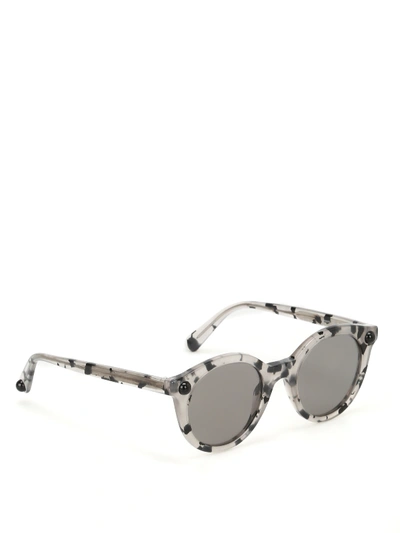 Shop Christopher Kane Havana Round Sunglasses In Grey